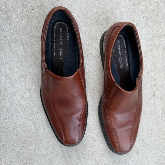 Rockport | Shoes | Rockport Brown Leather Slipon Loafers  display picture 1